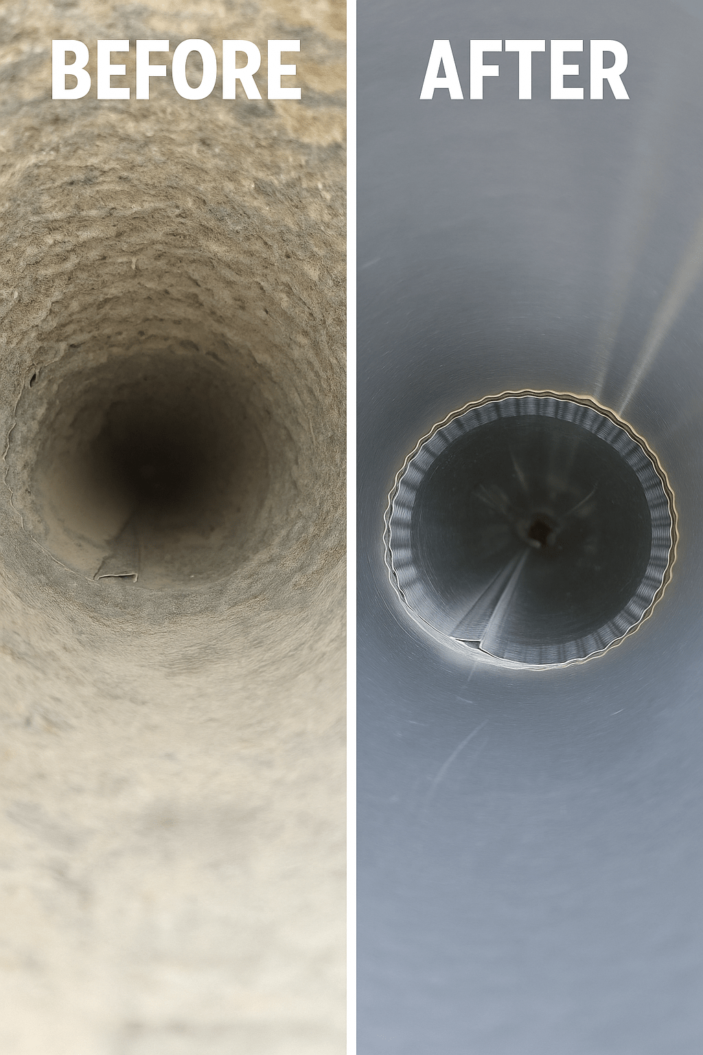 Air Duct Cleaning before and after